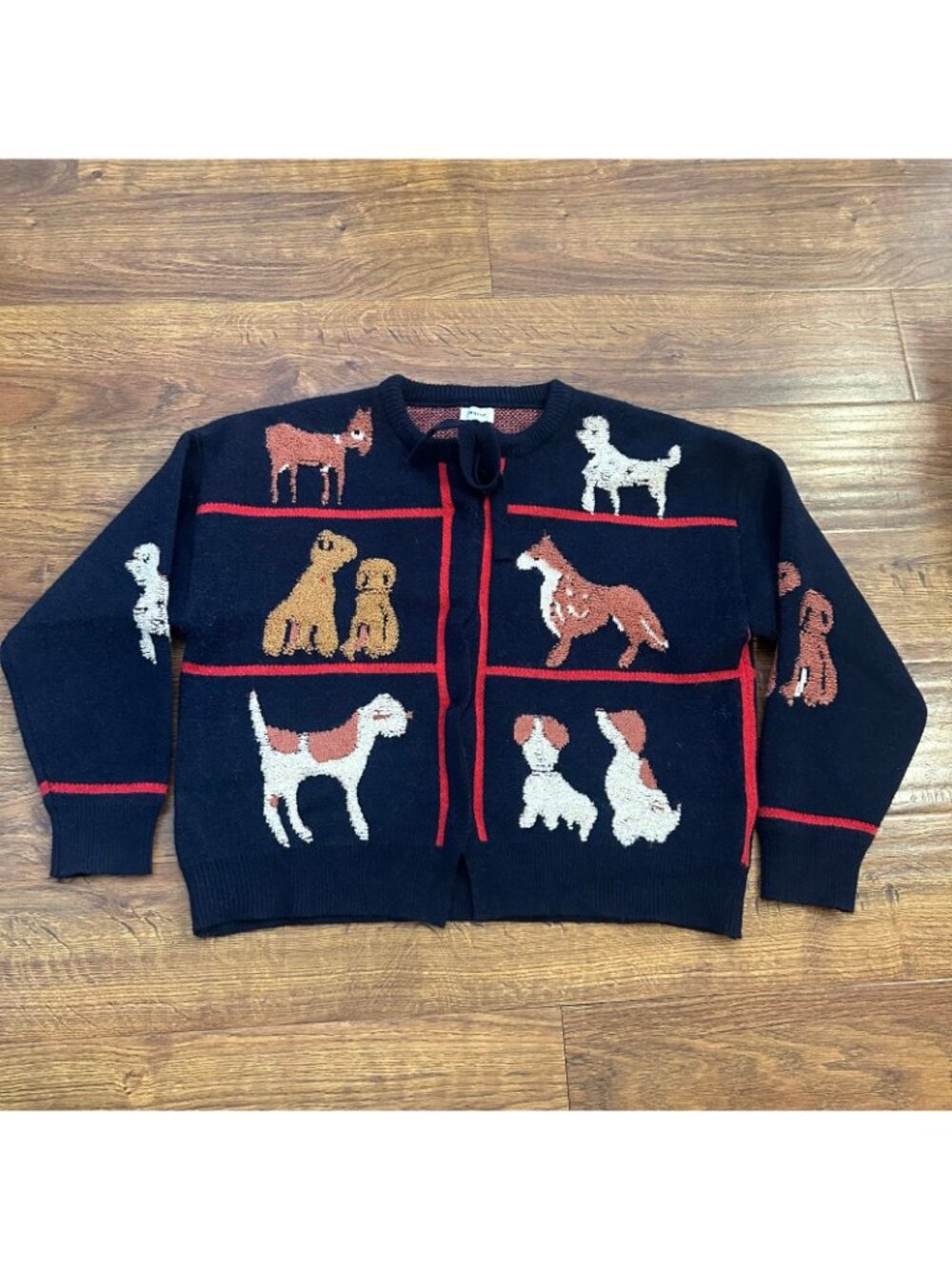 Anthropologie Maeve Dogs Tie-Front Cardigan Sweater - Picture 5 of 10